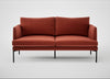Matera 2 Seater Sofa Nobilis Velvet Rust / Black