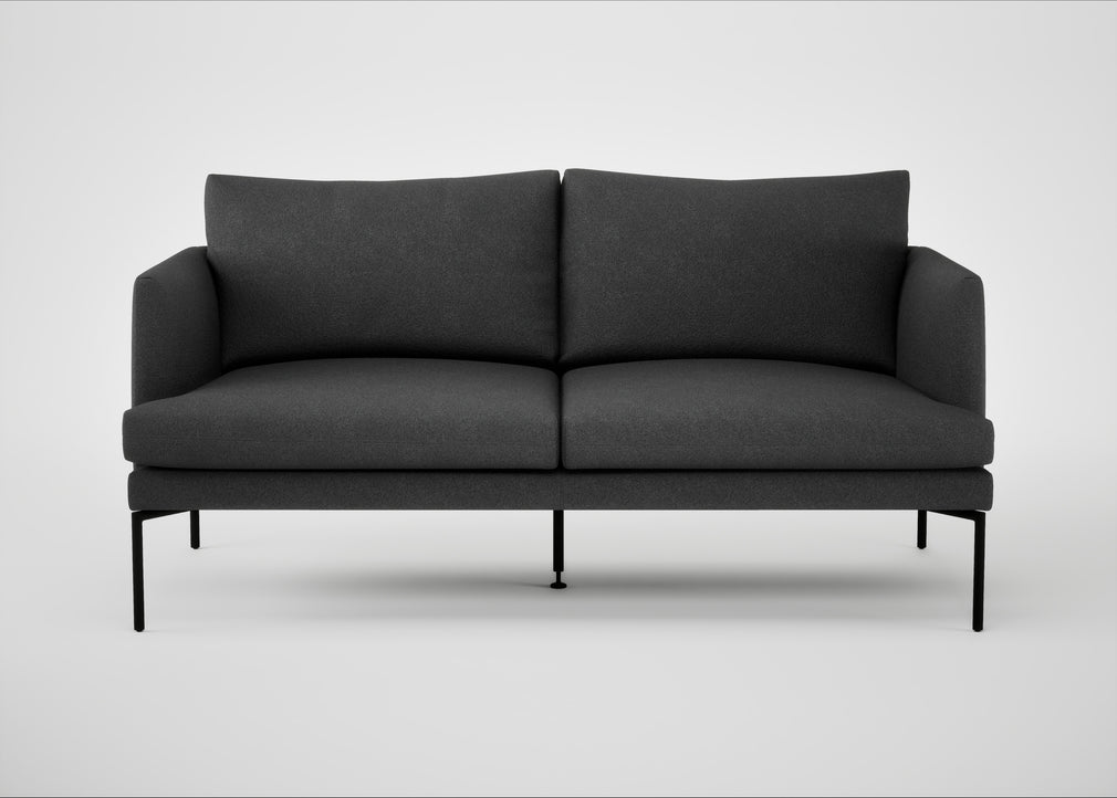 Matera 2 Seater Sofa St Moritz Wool Grey / Black