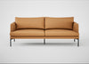Matera 3 Seater Sofa Daino Leather Parchment / Black