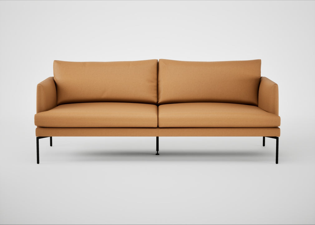 Matera 3 Seater Sofa Daino Leather Parchment / Black
