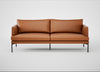 Matera 3 Seater Sofa Daino Leather Treacle / Black