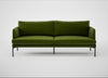 Matera 3 Seater Sofa Nobilis Velvet Leaf / Black