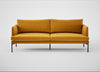 Matera 3 Seater Sofa Nobilis Velvet Mustard / Black