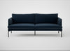Matera 3 Seater Sofa Nobilis Velvet Night / Black