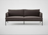 Matera 3 Seater Sofa Nobilis Velvet Sable / Black