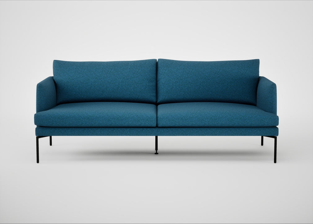 Matera 3 Seater Sofa St Moritz Wool Blue / Black