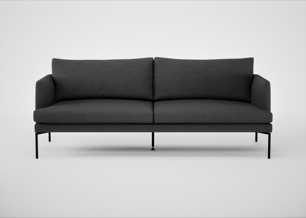 Matera 3 Seater Sofa St Moritz Wool Grey / Black