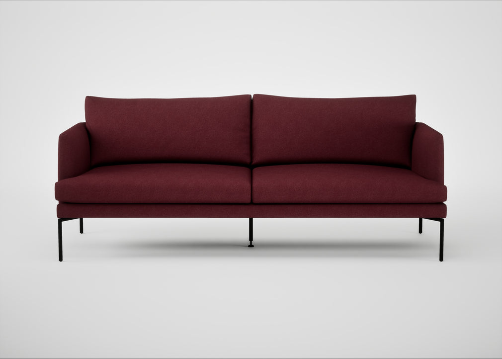 Matera 3 Seater Sofa St Moritz Wool Red / Black