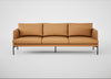 Matera 4 Seater Sofa Daino Leather Parchment / Black
