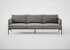 Matera 4 Seater Sofa Nobilis Velvet Dolphin / Black