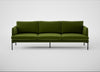 Matera 4 Seater Sofa Nobilis Velvet Leaf / Black