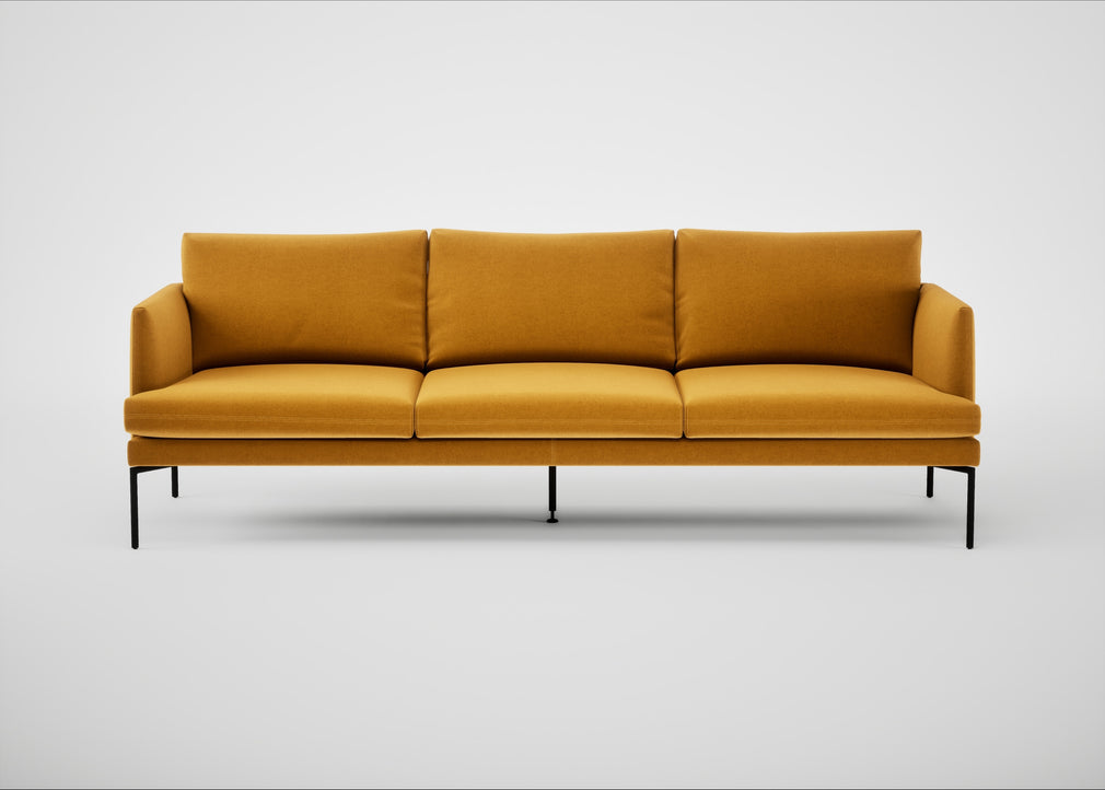 Matera 4 Seater Sofa Nobilis Velvet Mustard / Black