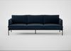 Matera 4 Seater Sofa Nobilis Velvet Night / Black