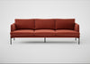 Matera 4 Seater Sofa Nobilis Velvet Rust / Black