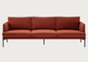 Matera 4 Seater Sofa Nobilis Velvet Rust Black Feet