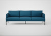 Matera 4 Seater Sofa St Moritz Wool Blue / Black
