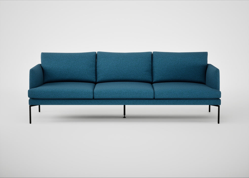 Matera 4 Seater Sofa St Moritz Wool Blue / Black