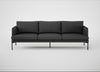 Matera 4 Seater Sofa St Moritz Wool Grey / Black