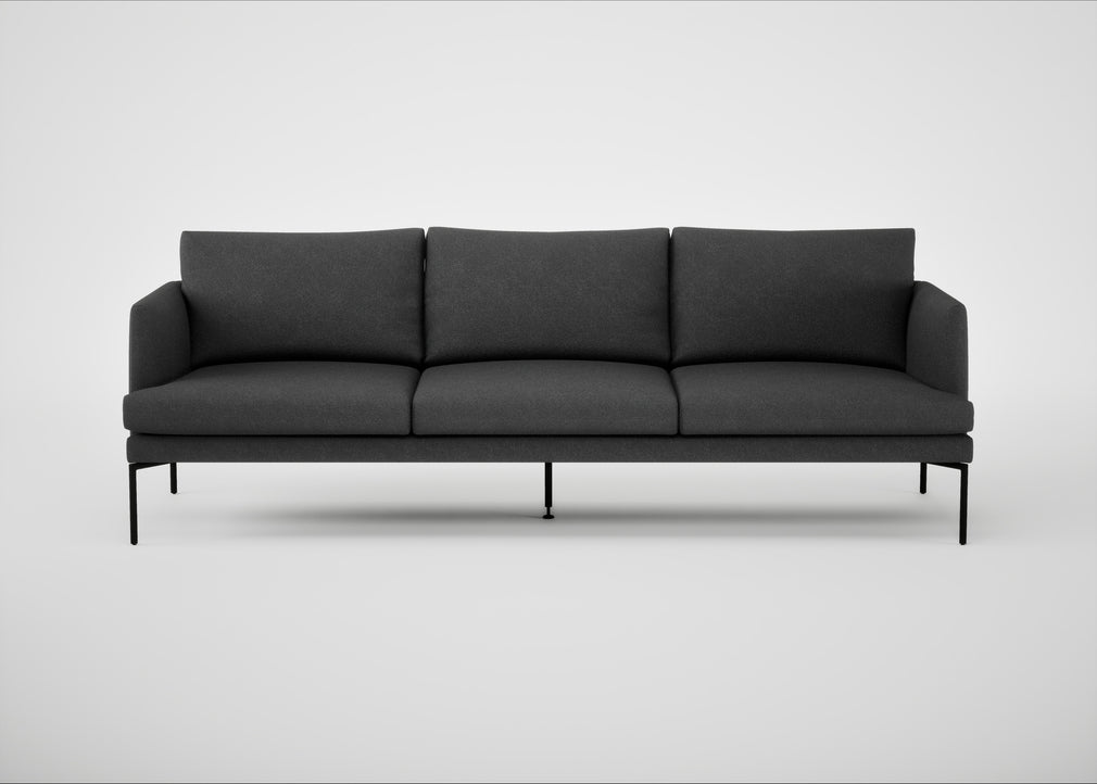 Matera 4 Seater Sofa St Moritz Wool Grey / Black