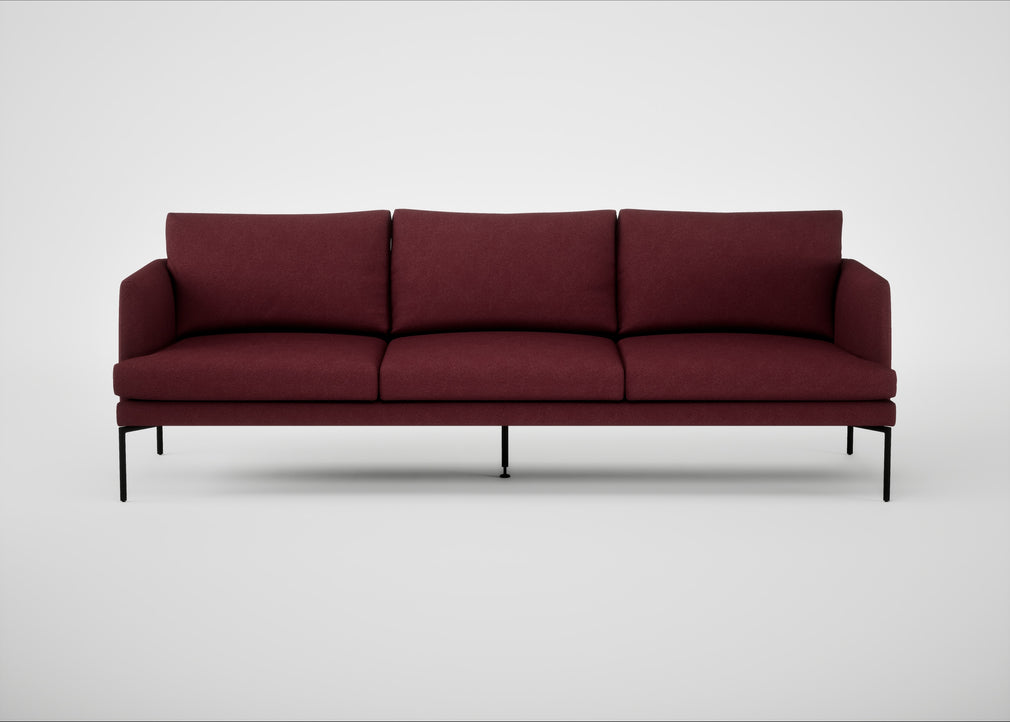 Matera 4 Seater Sofa St Moritz Wool Red / Black