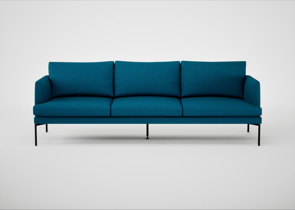 Matera 4 Seater Sofa St Moritz Wool Teal / Black