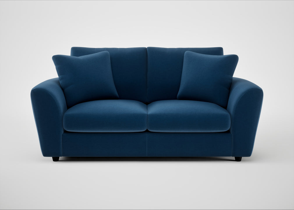 Snooze 3 Seater Sofa Cotton Velvet Petrol