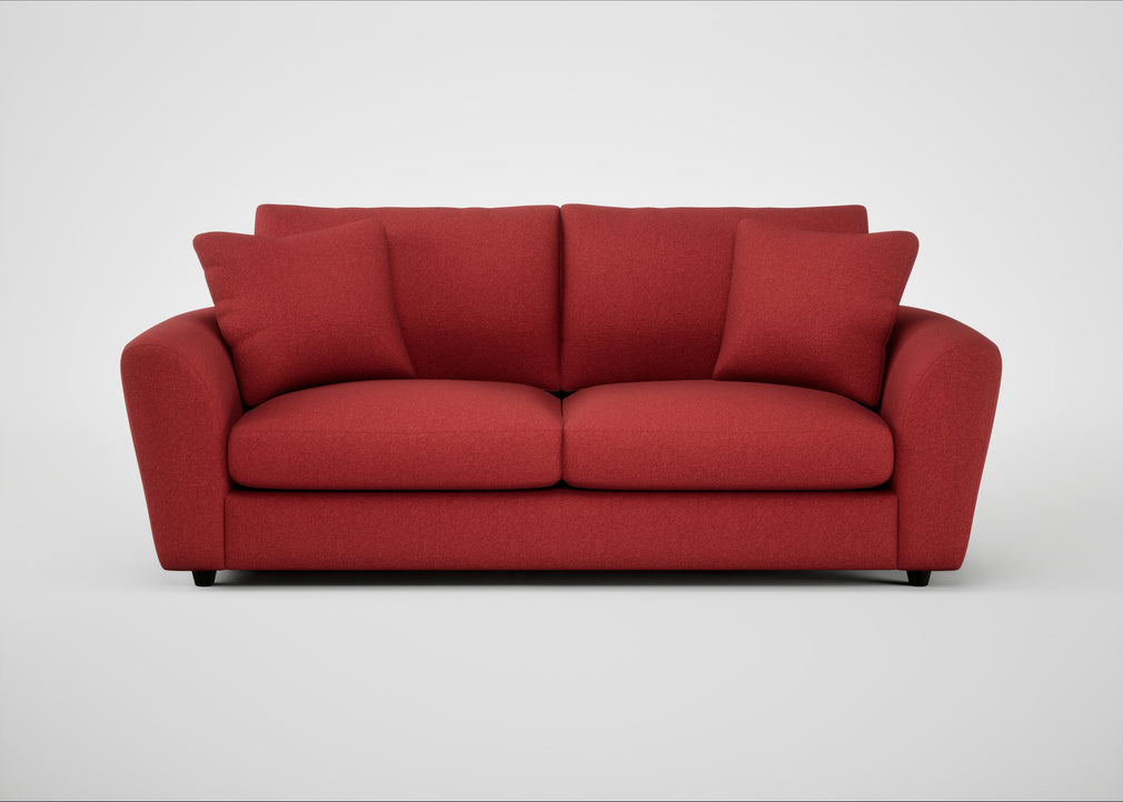 Snooze 4 Seater Sofa Melton Wool Red Oxide