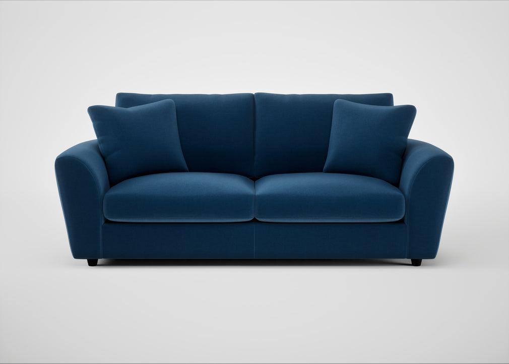 Snooze 4 Seater Sofa Cotton Velvet Petrol