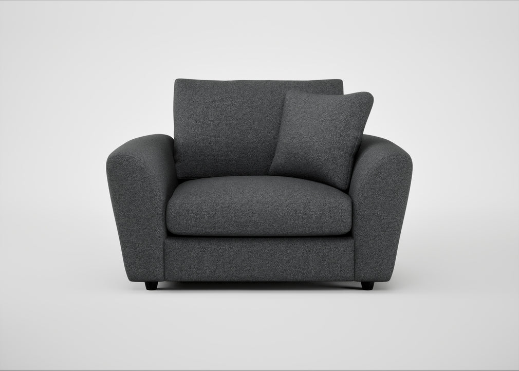 Snooze Loveseat Melton Wool Granite