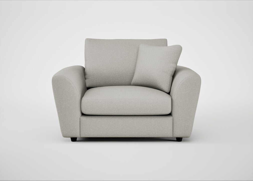 Snooze Loveseat Melton Wool Limestone