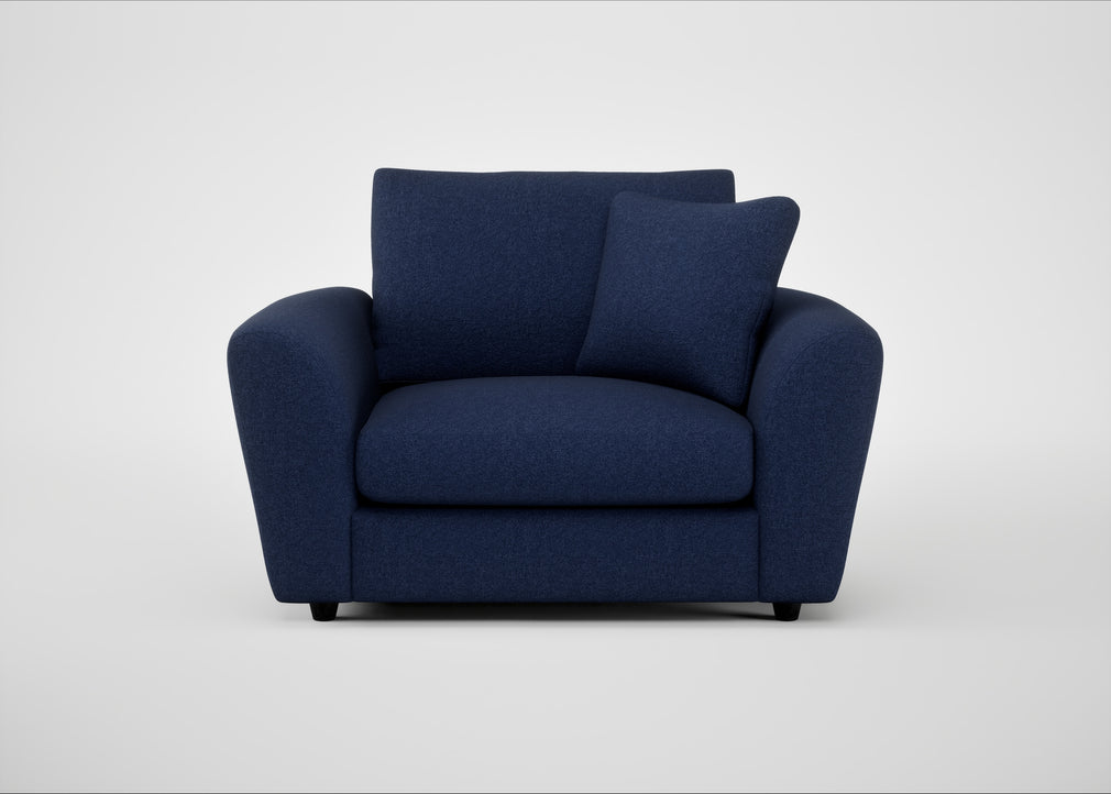 Snooze Loveseat Melton Wool New Navy
