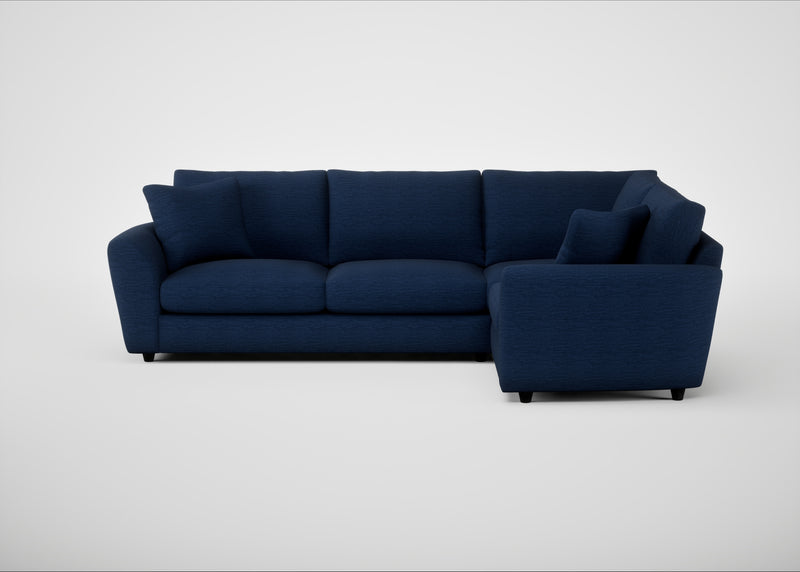 Snooze Right Hand Facing Corner Sofa Broad Weave Lagoon
