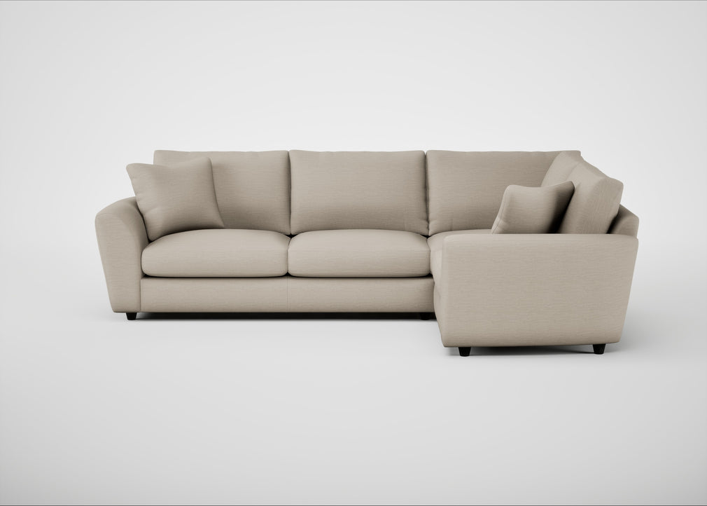 Snooze Right Hand Facing Corner Sofa Broad Weave Putty