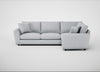 Snooze Right Hand Facing Corner Sofa Broad Weave Tin