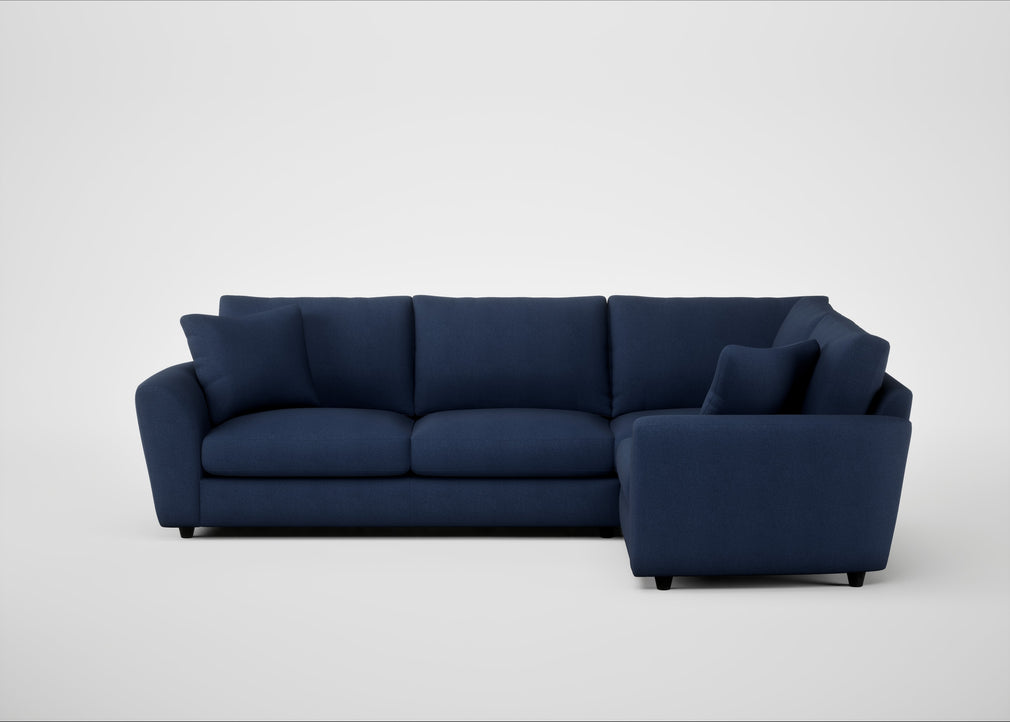 Snooze Right Hand Facing Corner Sofa Capelo Linen-Cotton Inkspot