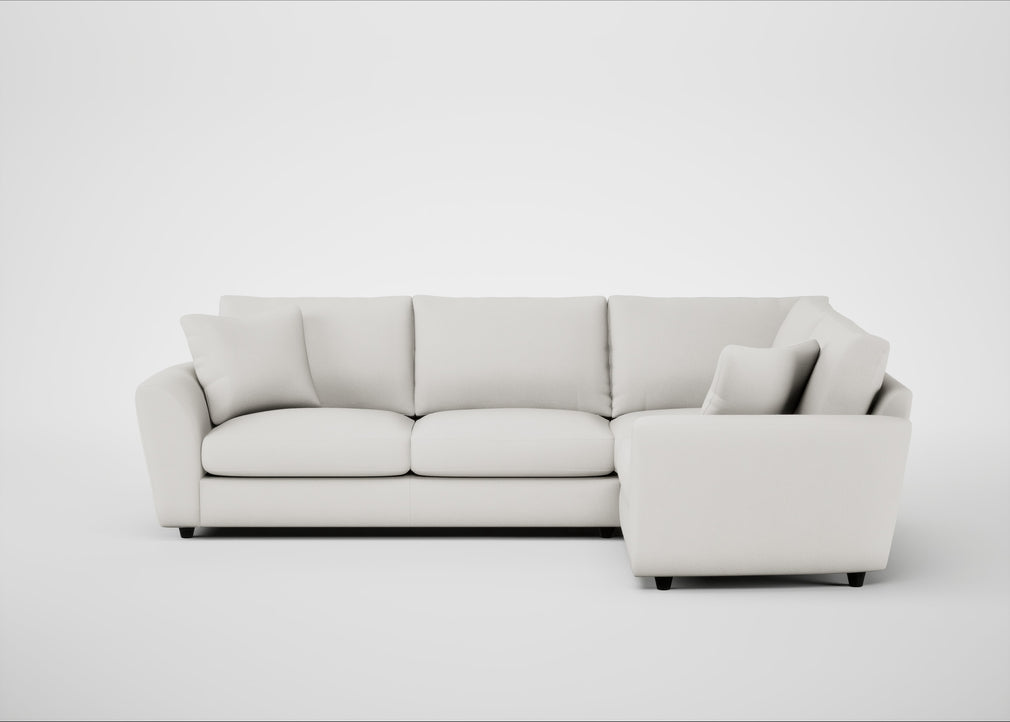Snooze Right Hand Facing Corner Sofa Capelo Linen-Cotton Sea Salt
