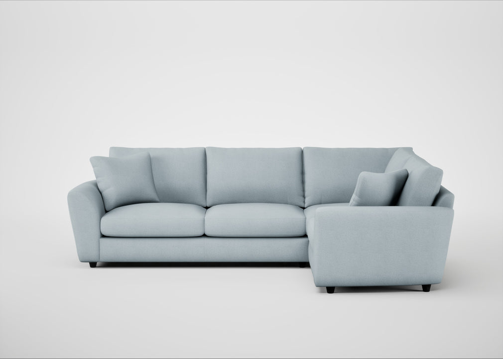 Snooze Right Hand Facing Corner Sofa Capelo Linen-Cotton Sea Shanty