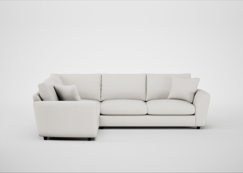 Snooze Left Hand Facing Corner Sofa Capelo Linen-Cotton Sea Salt