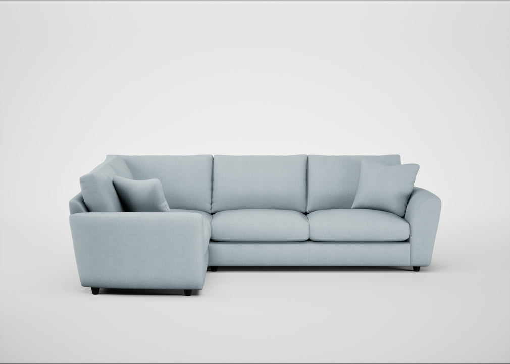 Snooze Left Hand Facing Corner Sofa Capelo Linen-Cotton Sea Shanty