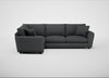 Snooze Left Hand Facing Corner Sofa Melton Wool Granite