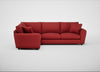 Snooze Left Hand Facing Corner Sofa Melton Wool Red Oxide