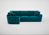 Snooze Left Hand Facing Corner Sofa Cotton Velvet Teal