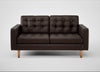 Hepburn 2 Seater Sofa Leather Grain Chocolate 066 / Natural