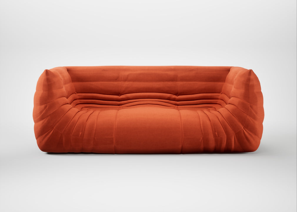 Togo Medium Settee Alcantara Orange