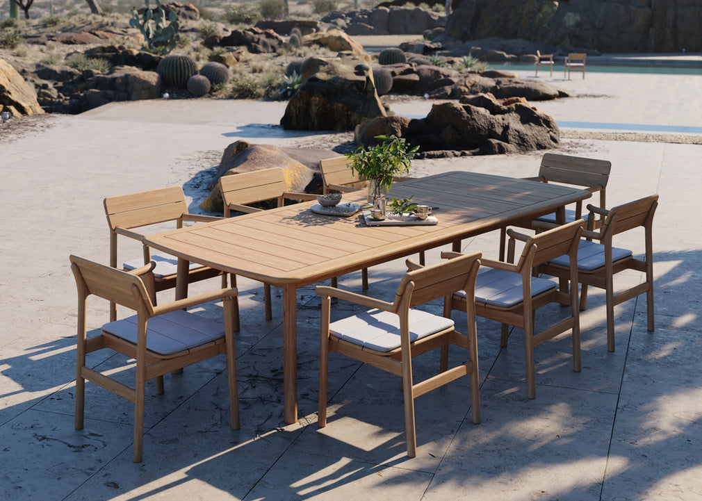Tanso Teak Garden Rectangular Dining Table