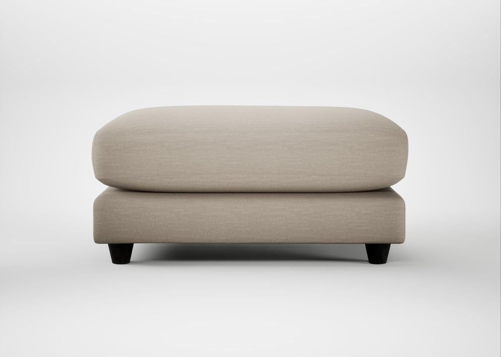 Snooze Footstool Broad Weave Putty
