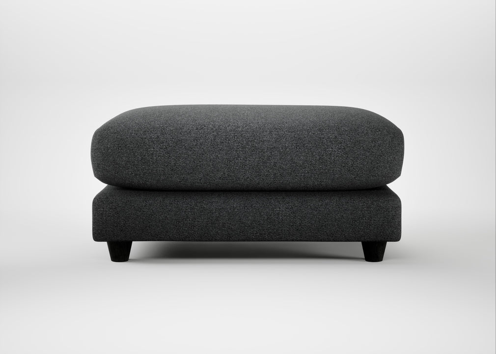 Snooze Footstool Melton Wool Granite
