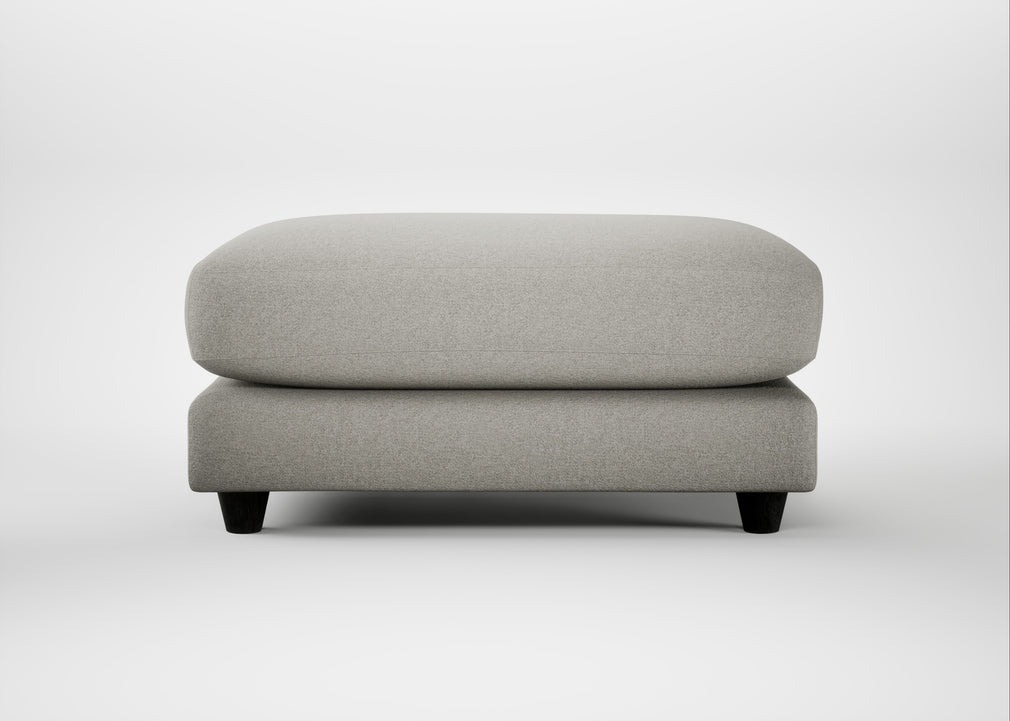 Snooze Footstool Melton Wool Limestone
