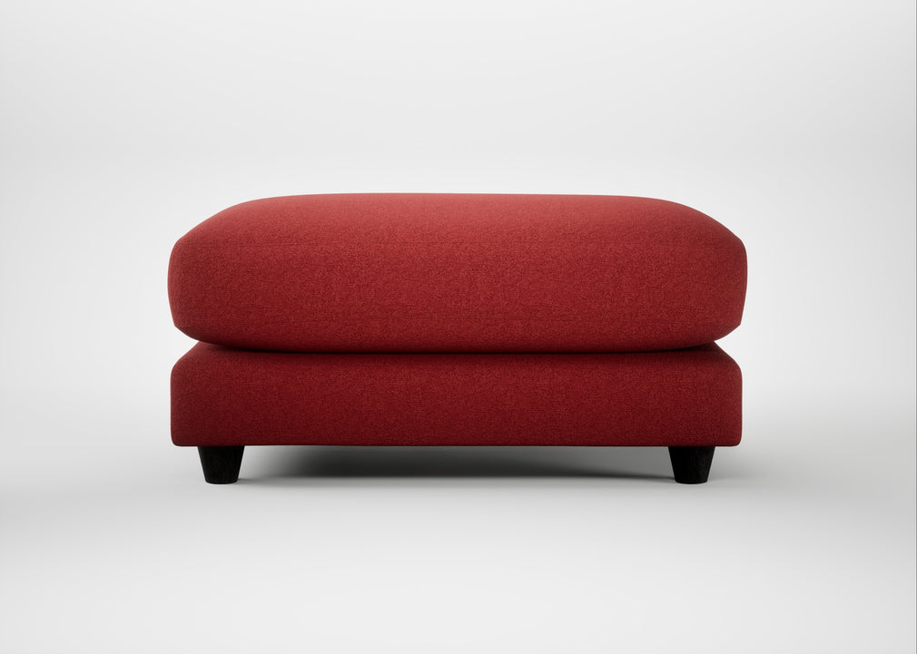 Snooze Footstool Melton Wool Red Oxide