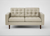 Hepburn 2 Seater Sofa Leather Grain Storm 006 / Walnut